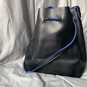 STEVE MADDEN Black and Blue Satchel